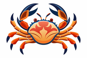 original-color-crab-vector-design-white-background.