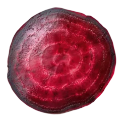 Foto op Canvas Round slice of beetroot isolated on transparent background © Aleksandr Bryliaev
