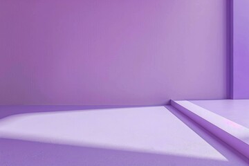 Purple Minimalist Geometric room with a wall