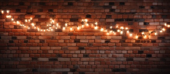 An image featuring a solid brick wall with several illuminated candles placed in the center