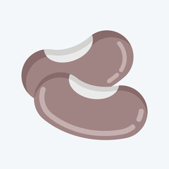 Icon Kidney Beans. suitable for Nuts symbol. flat style. simple design editable. design template vector. simple illustration