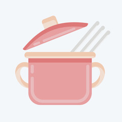 Icon Spaghetti. suitable for education symbol. flat style. simple design editable. design template vector. simple illustration