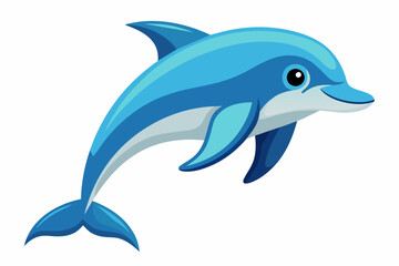 dolphin-color-vector-white-background.
