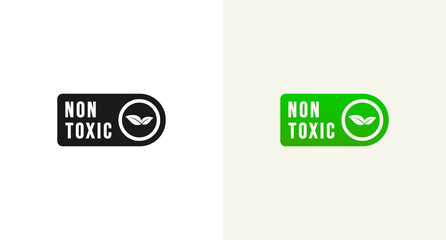 Non Toxic Label or Non Toxic Sign Vector Isolated. Simple Non Toxic label for Product Design Element. Non Toxic Mark vector for packaging design element.