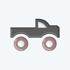 Icon Monster Car. suitable for Automotive symbol. flat style. simple design editable. design template vector. simple illustration