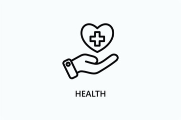 Health vector, icon or logo sign symbol illustration