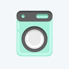 Icon Dryer. related to Laundry symbol. flat style. simple design editable. simple illustration, good for prints