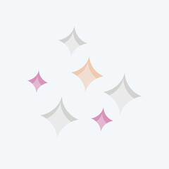 Icon Shine. related to Laundry symbol. flat style. simple design editable. simple illustration, good for prints