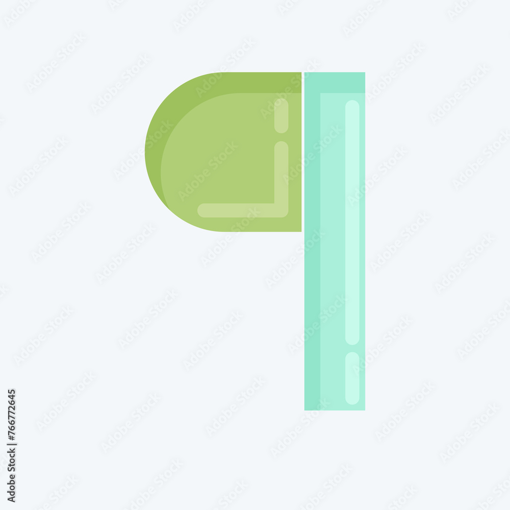 Fototapete icon paragraph. related to graphic design tools symbol. flat style. simple design editable. simple i