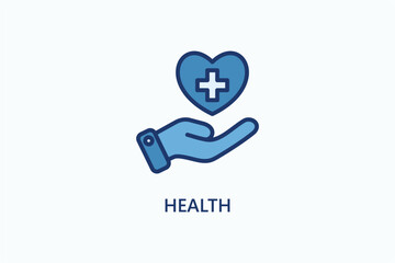 Health vector, icon or logo sign symbol illustration