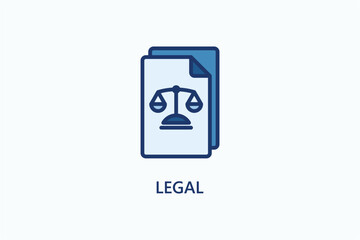 Legal vector, icon or logo sign symbol illustration