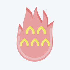 Icon Dragon Fruit. related to Thailand symbol. flat style. simple design editable. simple illustration. simple vector icons. World Travel tourism. Thai