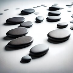 zen stones and petals generated by AI