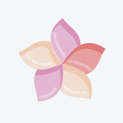 Icon Plumeria. related to Thailand symbol. flat style. simple design editable. simple illustration. simple vector icons. World Travel tourism. Thai
