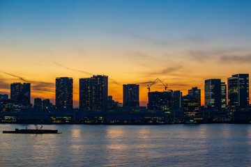 東京都市風景　晴海埠頭からの景色