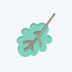 Icon Oak Leaf. related to Flora symbol. flat style. simple illustration. plant. Oak. leaf. rose