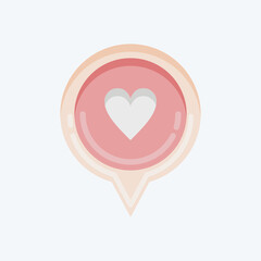 Icon Location. related to Valentine's Day symbol. flat style. simple design editable. simple illustration
