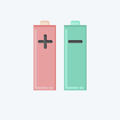 Icon Batteries & Power. related to Photography symbol. flat style. simple design editable. simple illustration