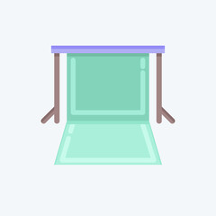 Icon Background Supports. related to Photography symbol. flat style. simple design editable. simple illustration