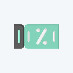 Icon Discount Coupon. related to Contactless symbol. Flat Style. simple design editable. simple illustration