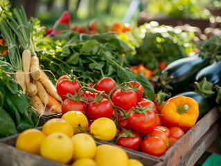 closeup on vegetables and fruits in the market, traditional market, healthy lifestyle, raw diet