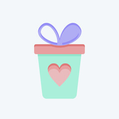 Icon Gift Box. related to Black Friday symbol. shopping. simple illustration