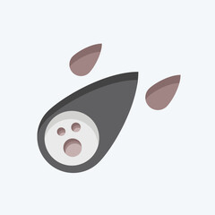 Icon Asteroid. related to Space symbol. flat style. simple design editable. simple illustration