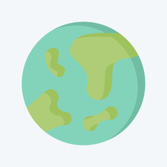 Icon Earth. related to Space symbol. flat style. simple design editable. simple illustration