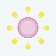 Icon Sun. related to Space symbol. flat style. simple design editable. simple illustration