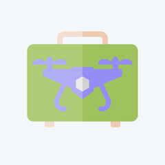 Icon Drone Case. related to Drone symbol. flat style. simple design editable. simple illustration