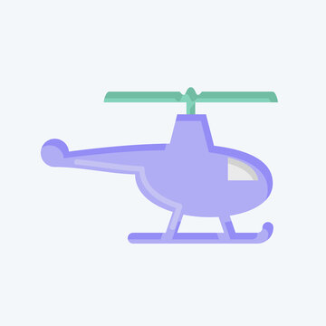 Icon Helicopter. related to Drone symbol. flat style. simple design editable. simple illustration