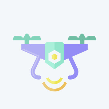 Icon Drone. related to Drone symbol. flat style. simple design editable. simple illustration