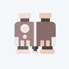Icon Binocular. related to Military symbol. flat style. simple design editable. simple illustration
