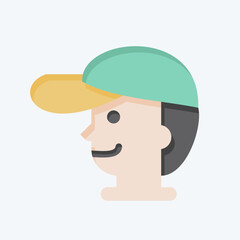 Icon Cap. related to Golf symbol. flat style. simple design editable. simple illustration