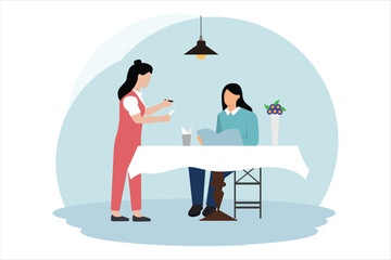 Coffee Shop Flat Illustration Design