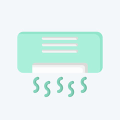 Icon Air Conditioning. related to Air Conditioning symbol. flat style. simple design editable. simple illustration