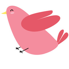 Cute pink bird