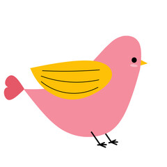 Cute doodle bird icon