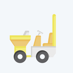 Icon Dumper. related to Construction Vehicles symbol. flat style. simple design editable. simple illustration