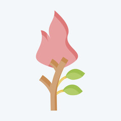 Icon Torch. related to Prehistoric symbol. flat style. simple design editable. simple illustration
