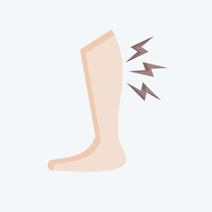 Icon Shin. related to Orthopedic symbol. flat style. simple design editable. simple illustration