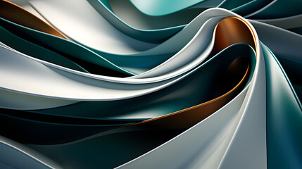volumetric brightly colored chaotic abstract waves. abstract background geometric texture. Reflective surface