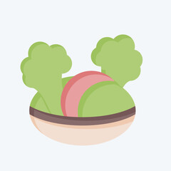 Icon Vegetables. related to Agriculture symbol. flat style. simple design editable. simple illustration