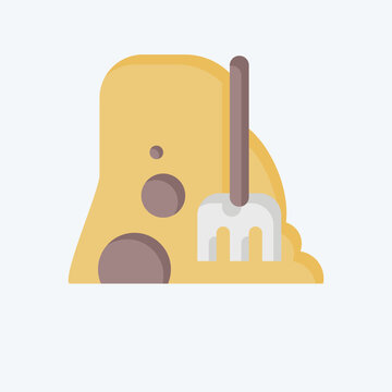 Icon Haystack. related to Agriculture symbol. flat style. simple design editable. simple illustration