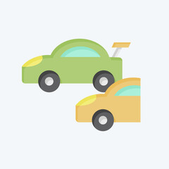 Icon Race. related to Racing symbol. flat style. simple design editable. simple illustration