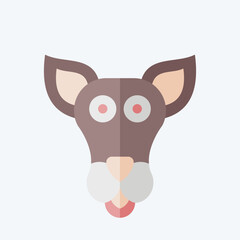 Icon Kangaroo. related to Animal symbol. flat style. simple design editable. simple illustration