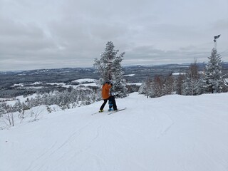Off-piste skiing in northern Sweden. Kanis, Lappland, Sweden. - 766779221