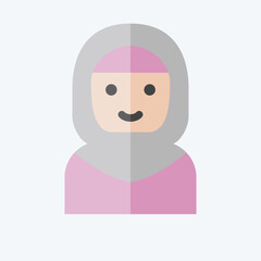 Icon Arab Women. related to Saudi Arabia symbol. flat style. simple design editable. simple illustration