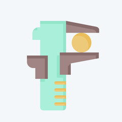 Icon Caliper. related to Building Material symbol. flat style. simple design editable. simple illustration