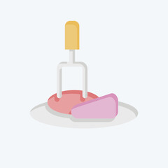 Icon Skewer Grill Forks. related to Camping symbol. flat style. simple design editable. simple illustration